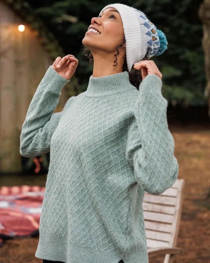 Passenger Tops Women Hinterland Recycled Knitted Jumper Pistachio Pistachio