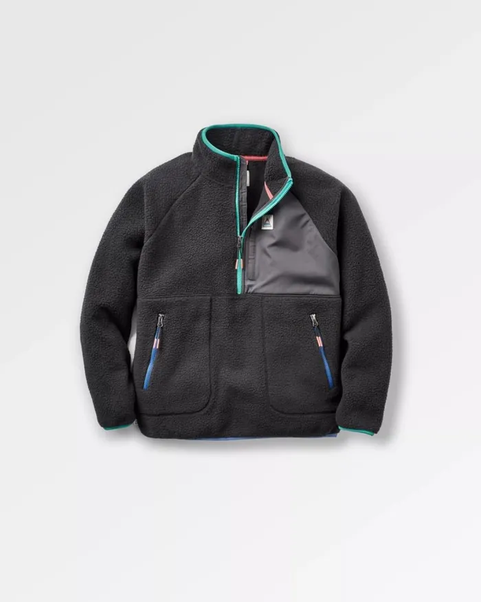 Passenger Tops Women Home 20 12 Zip Recycled Sherpa Fleece Black Black