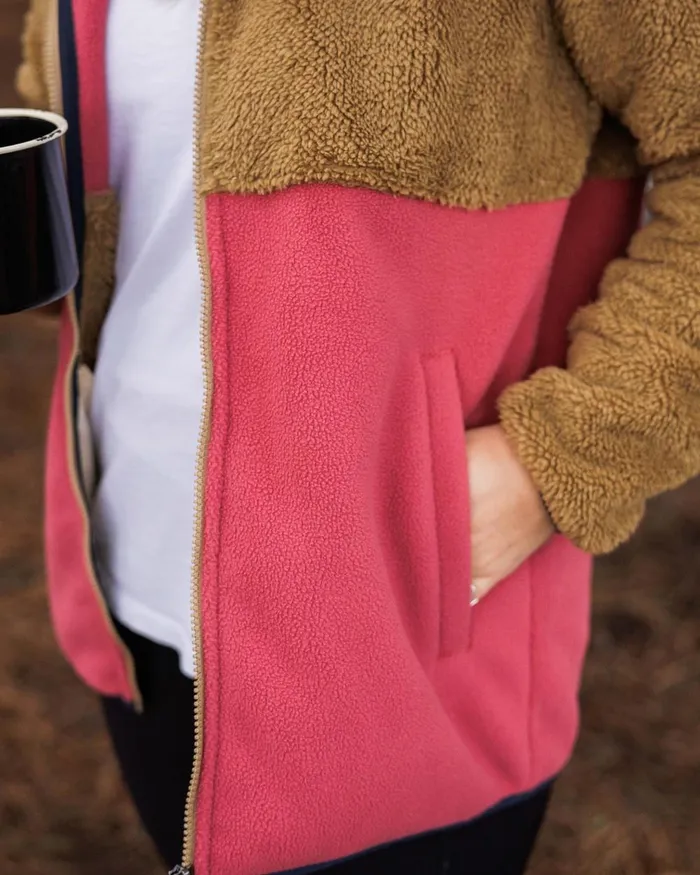Passenger Tops Women Nestling Sherpa Hooded Fleece Biscuit Biscuit