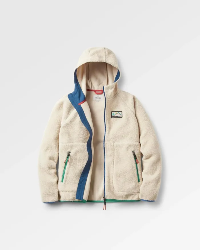 Passenger Tops Women North Coast 20 Full Zip Recycled Sherpa Fleece Oatmeal Oatmeal