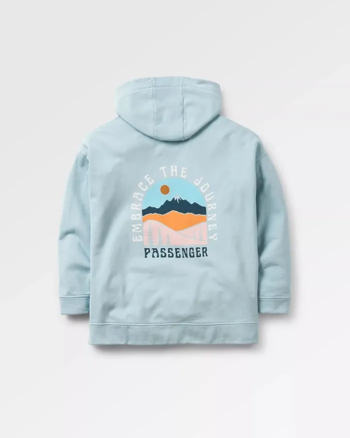 Passenger Tops Women Outlook Recycled Cotton Hoodie Blue Fog Blue Fog