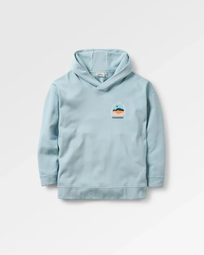 Passenger Tops Women Outlook Recycled Cotton Hoodie Blue Fog Blue Fog