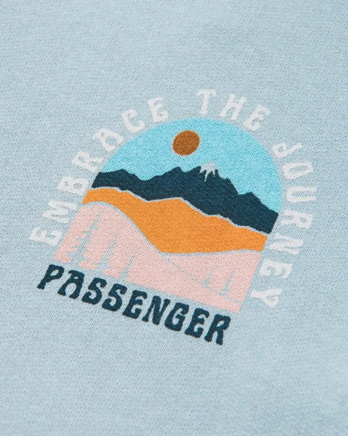 Passenger Tops Women Outlook Recycled Cotton Hoodie Blue Fog Blue Fog