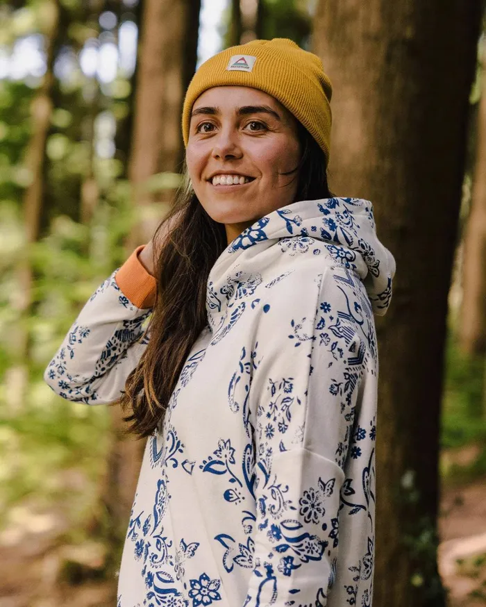 Passenger Tops Women Patchwork Recycled Cotton Hoodie Off White Off White