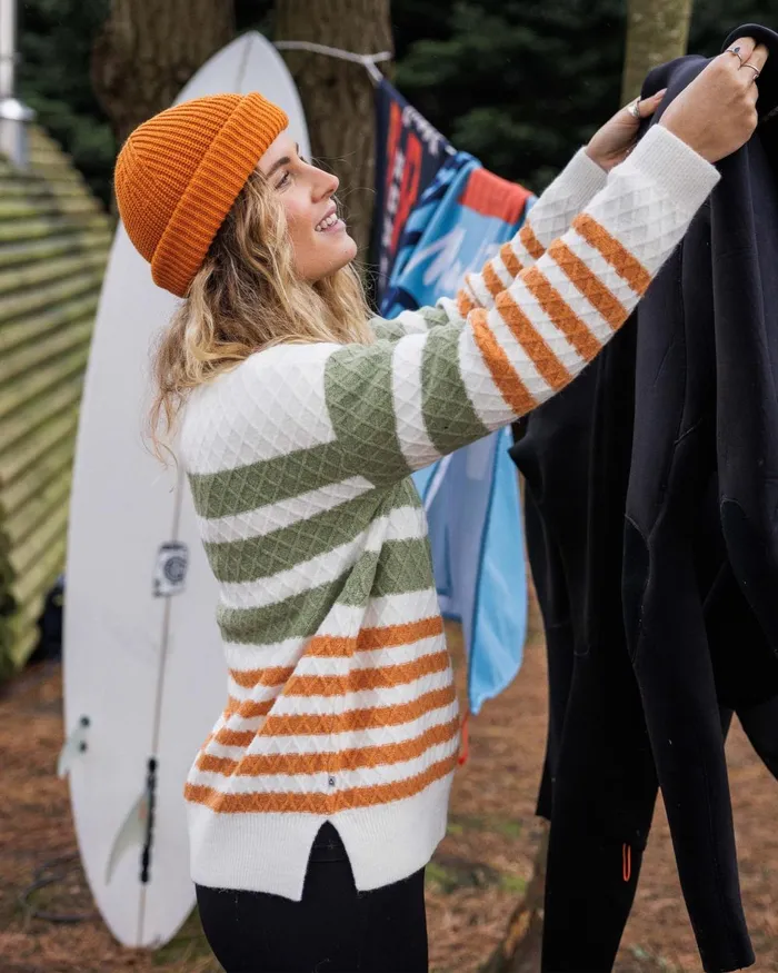 Passenger Tops Women Ramble Recycled Knitted Jumper Off White Off White