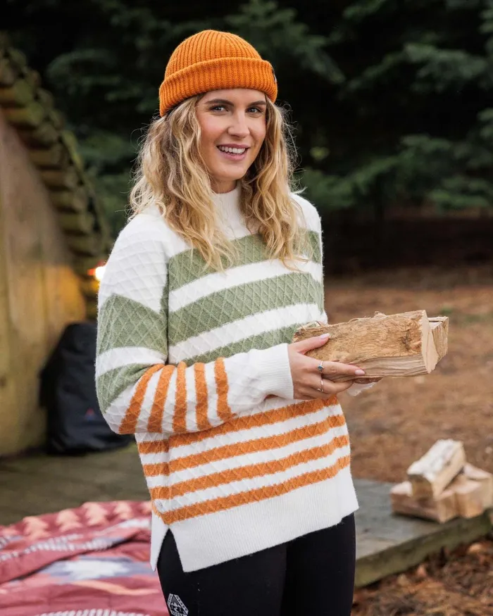 Passenger Tops Women Ramble Recycled Knitted Jumper Off White Off White
