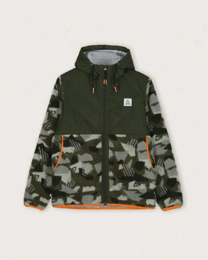 Passenger Tops Women Sefton Recycled DeepPile Sherpa Full Zip Fleece Fir Tree Fir Tree