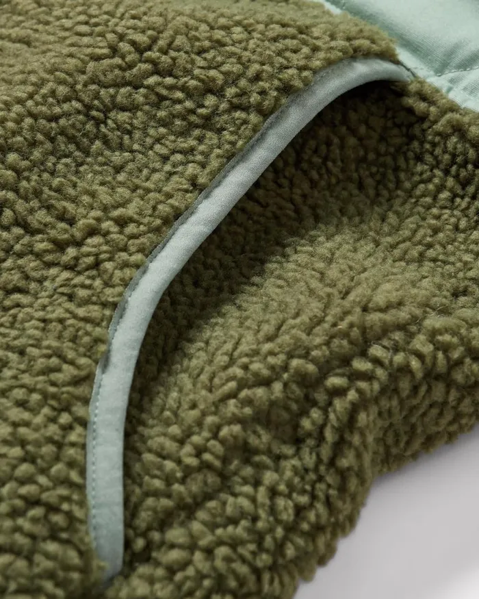 Passenger Tops Women Sefton Recycled DeepPile Sherpa Full Zip Fleece Khaki Khaki