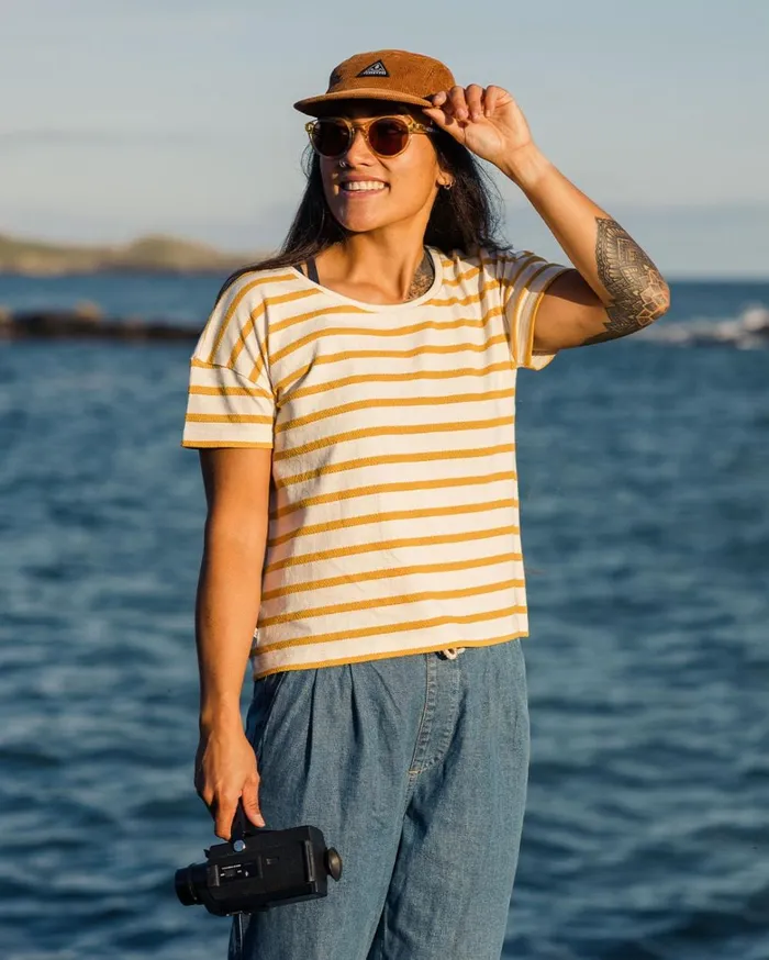 Passenger Tops Women Skye Stripe TShirt Honey Honey