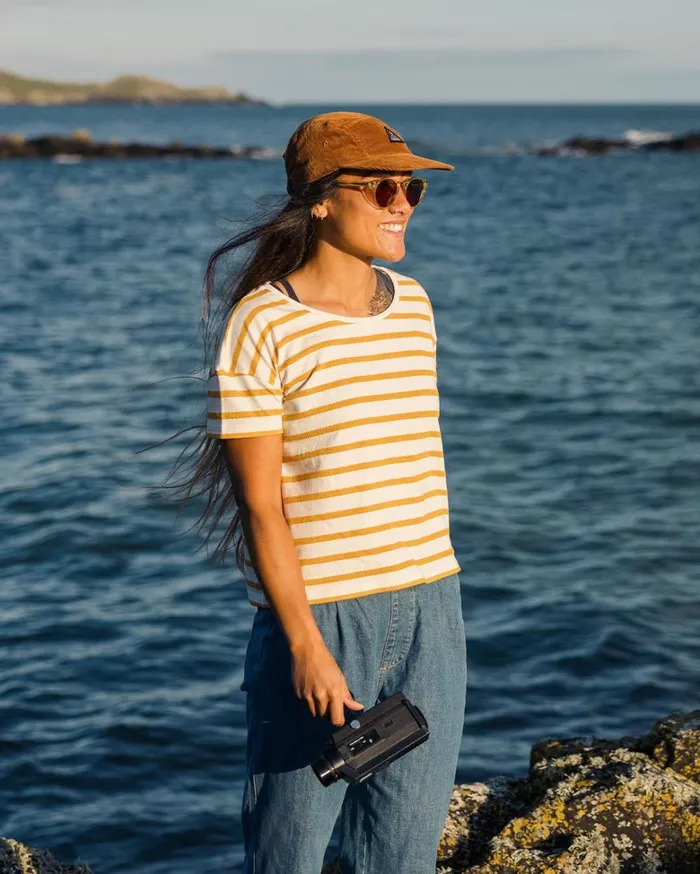 Passenger Tops Women Skye Stripe TShirt Honey Honey