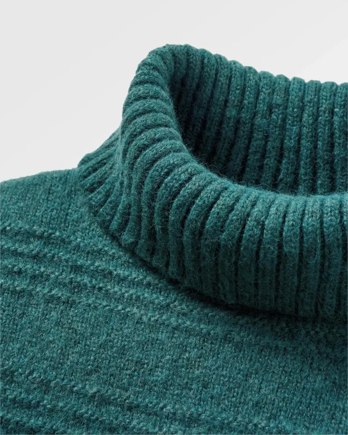 Passenger Tops Women Snug Recycled Polo Neck Knitted Jumper Mediterranean Mediterranean