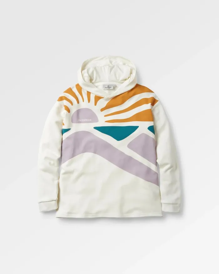 Passenger Tops Women Sunsets Organic Cotton Hoodie Marshmallow Marshmallow