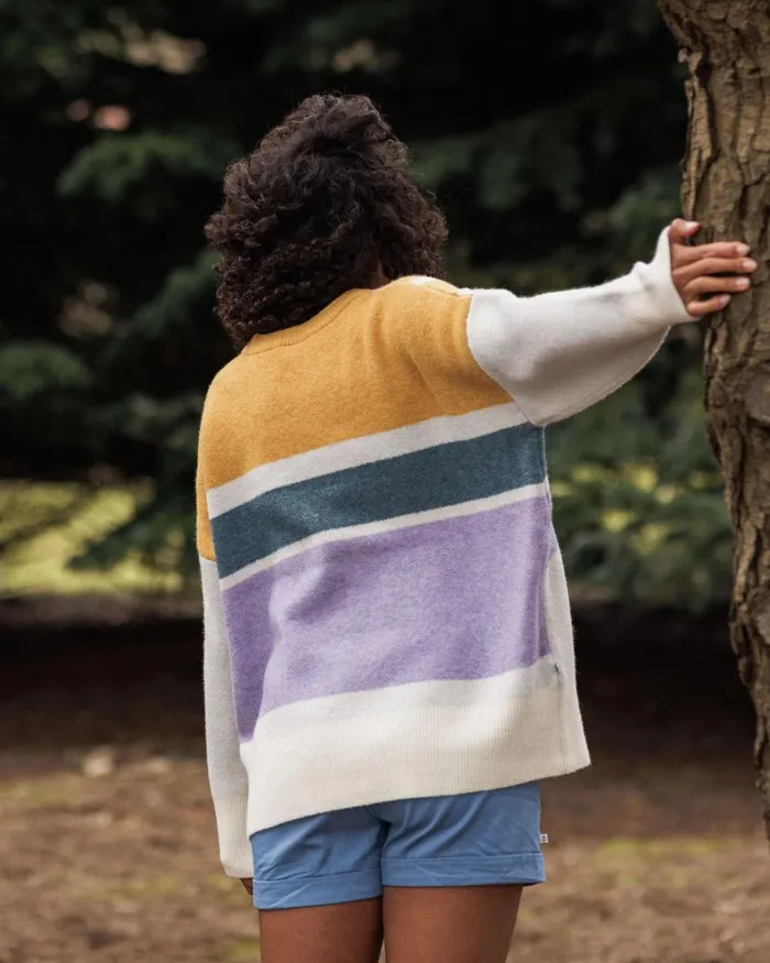 Passenger Tops Women Sunsets Recycled Oversized Knitted Jumper Marshmallow Marshmallow