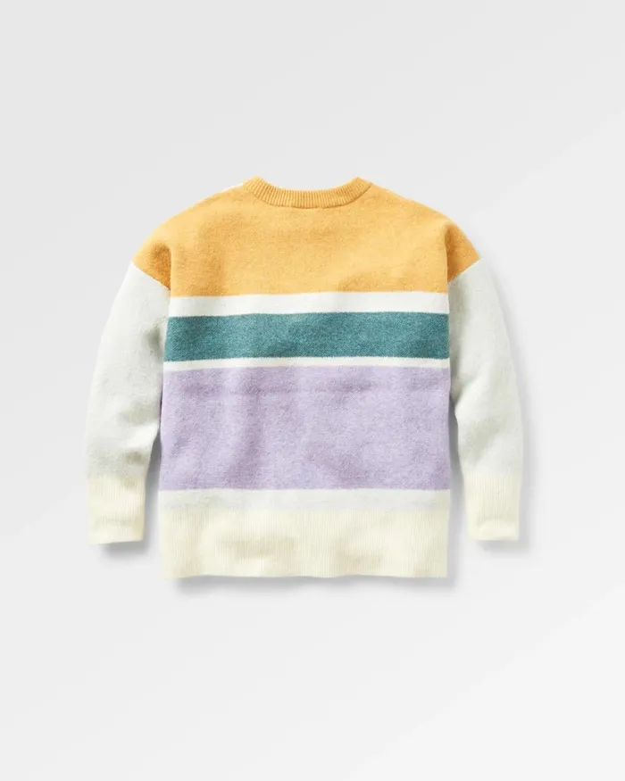 Passenger Tops Women Sunsets Recycled Oversized Knitted Jumper Marshmallow Marshmallow