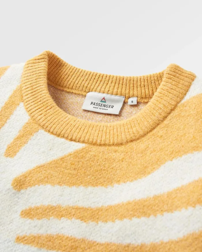Passenger Tops Women Sunsets Recycled Oversized Knitted Jumper Marshmallow Marshmallow