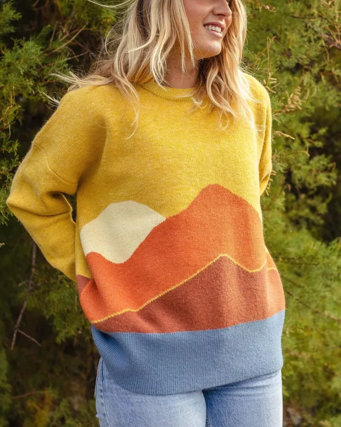 Passenger Tops Women Vista Recycled Knitted Jumper Amber Gold Amber Gold