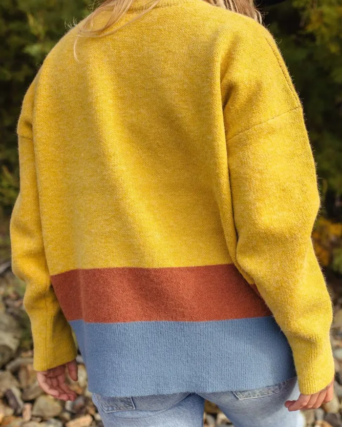 Passenger Tops Women Vista Recycled Knitted Jumper Amber Gold Amber Gold
