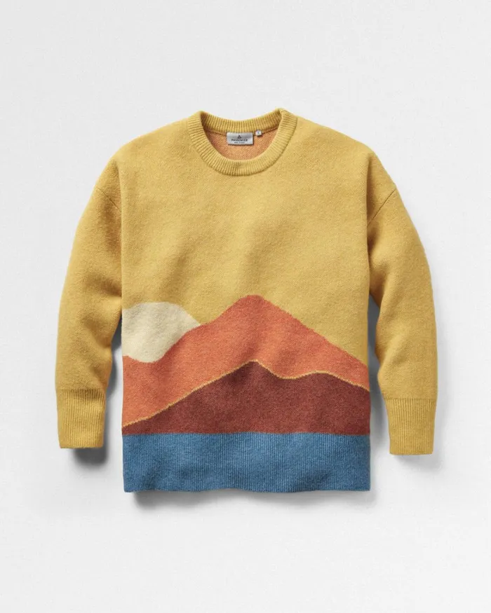 Passenger Tops Women Vista Recycled Knitted Jumper Amber Gold Amber Gold