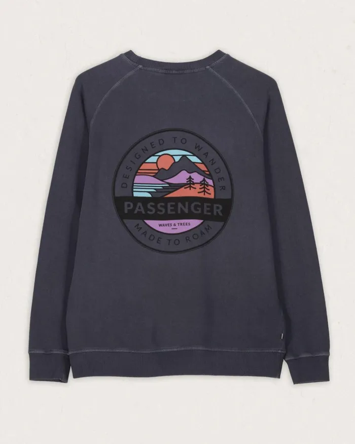 Passenger Tops Women Wilds Recycled Cotton Oversized Sweatshirt Charcoal Charcoal