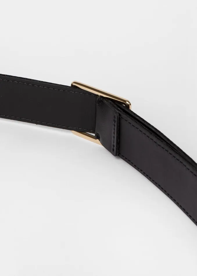 Paul Smith Belts Womens Black Moire Belt Black