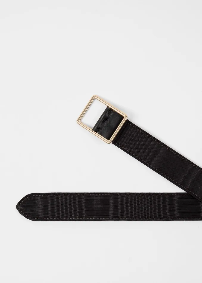 Paul Smith Belts Womens Black Moire Belt Black