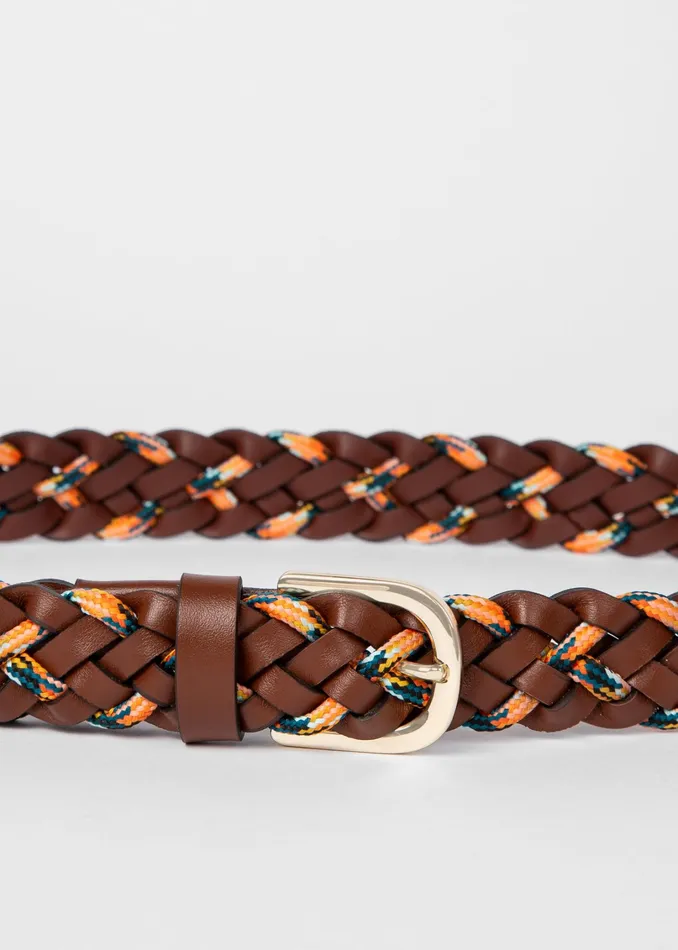 Paul Smith Belts Womens Brown 039Climbing Rope039 Braided Belt Brown