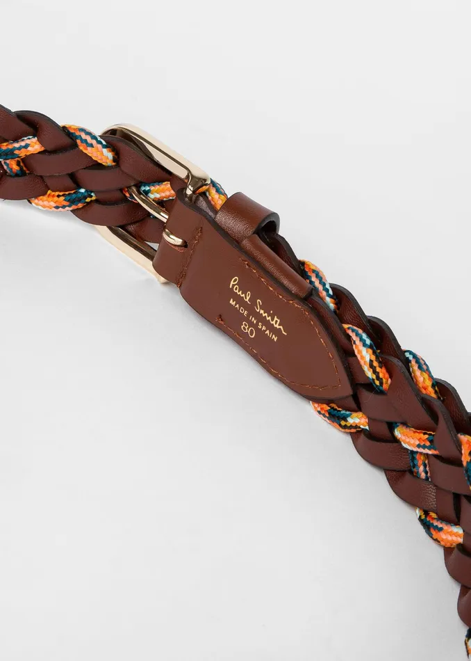 Paul Smith Belts Womens Brown 039Climbing Rope039 Braided Belt Brown