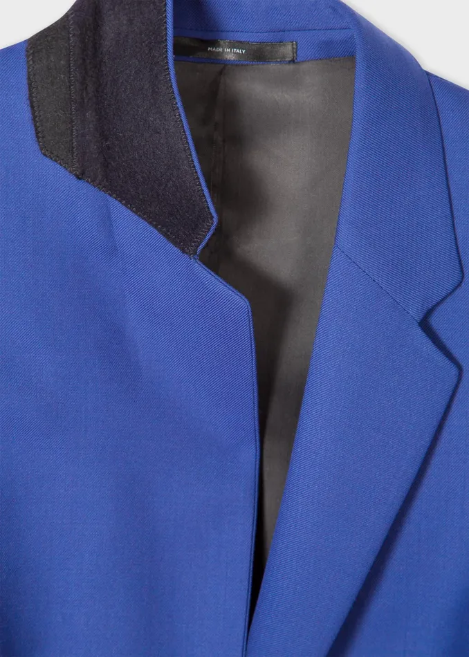 Paul Smith Blazers Womens A Suit To Travel In 8211 Indigo OneButton Wool Blazer Indigo