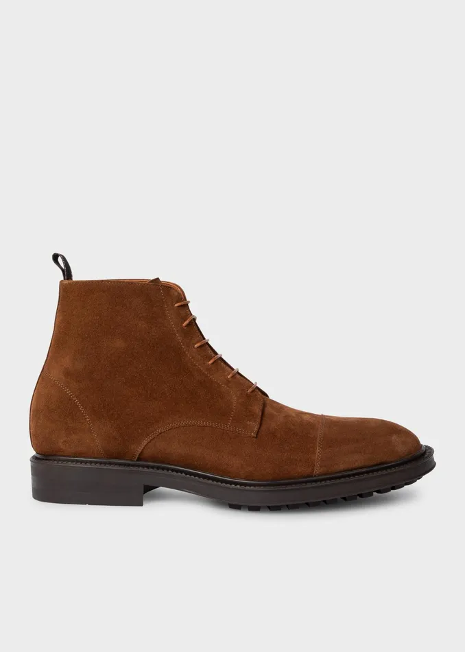 Paul Smith Boots Mens Tan Suede 039Cubitt039 Boots Tan