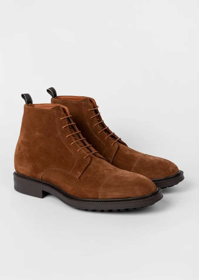Paul Smith Boots Mens Tan Suede 039Cubitt039 Boots Tan