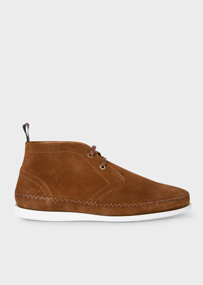 Paul Smith Boots Mens Tan Suede 039Neon039 Boots Tan