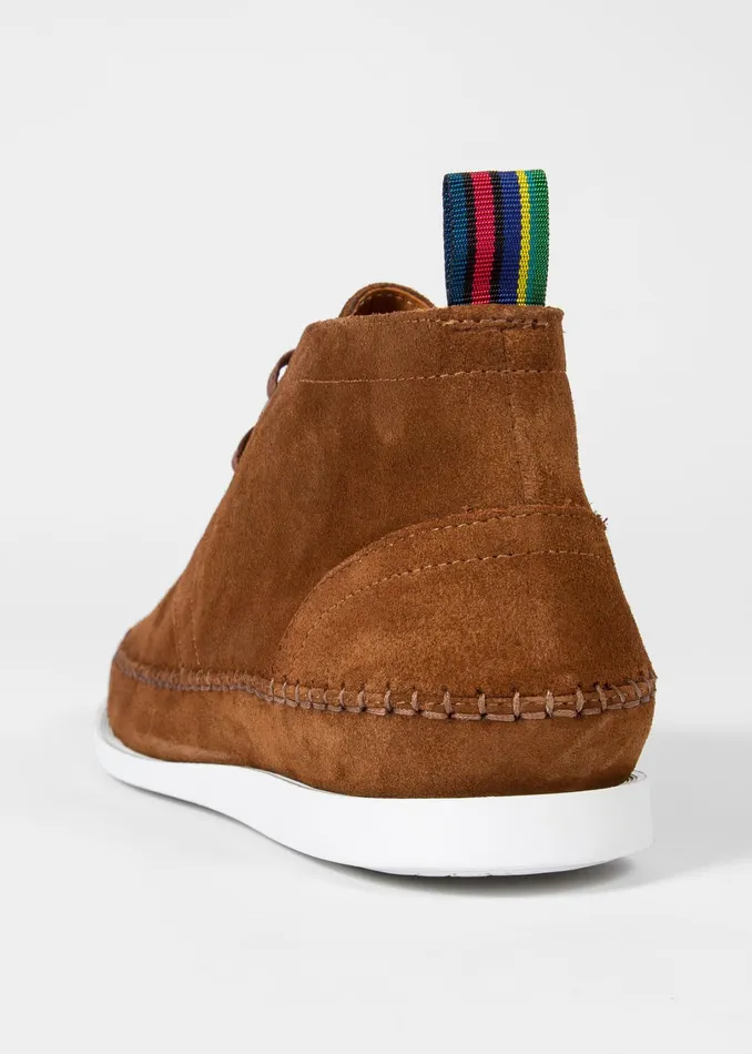 Paul Smith Boots Mens Tan Suede 039Neon039 Boots Tan