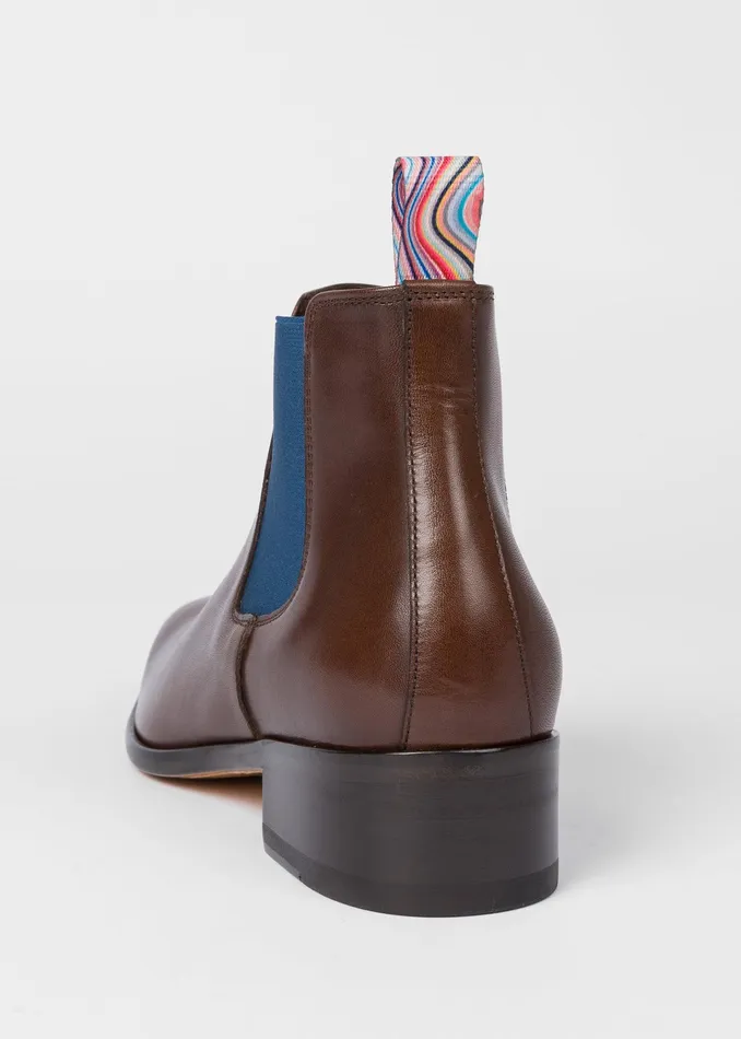 Paul Smith Boots Womens Dark Brown Leather 039Jackson039 Chelsea Boots Dark Brown