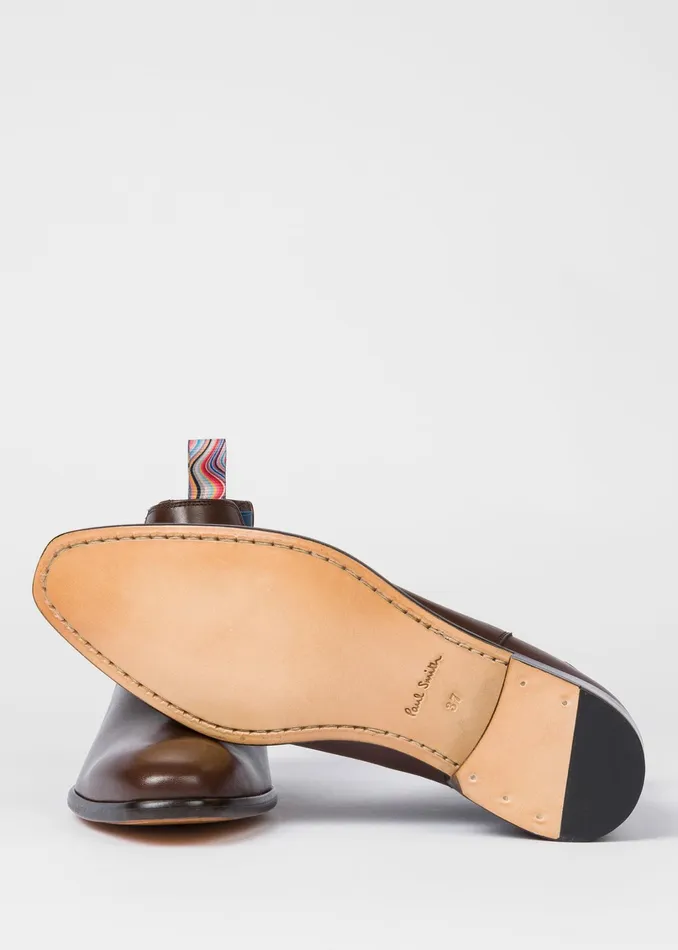 Paul Smith Boots Womens Dark Brown Leather 039Jackson039 Chelsea Boots Dark Brown