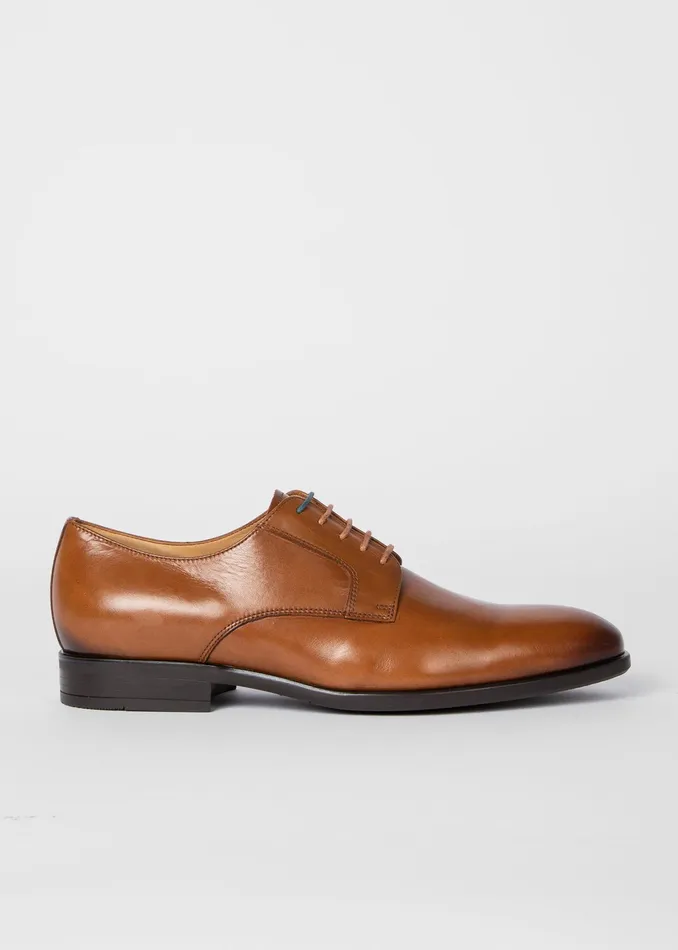 Paul Smith Derby Shoes Mens Tan Leather 039Daniel039 Derby Shoes Tan