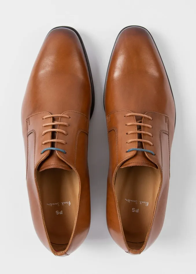 Paul Smith Derby Shoes Mens Tan Leather 039Daniel039 Derby Shoes Tan