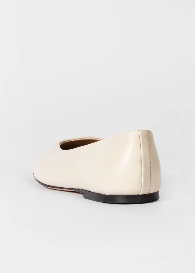 Paul Smith Flats Womens OffWhite Leather 039Grace039 Flats Off White
