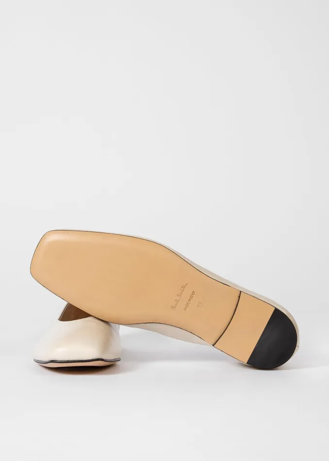 Paul Smith Flats Womens OffWhite Leather 039Grace039 Flats Off White