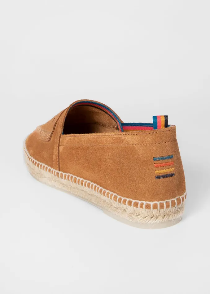 Paul Smith Loafers Mens Castaer X Paul Smith 8211 Tan Suede 039Paul039 Espadrilles Tan