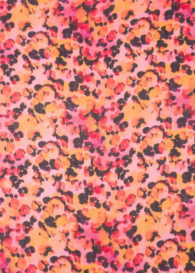 Paul Smith Scarves Womens Raspberry 039Blur Leopard039 Print Scarf Raspberry