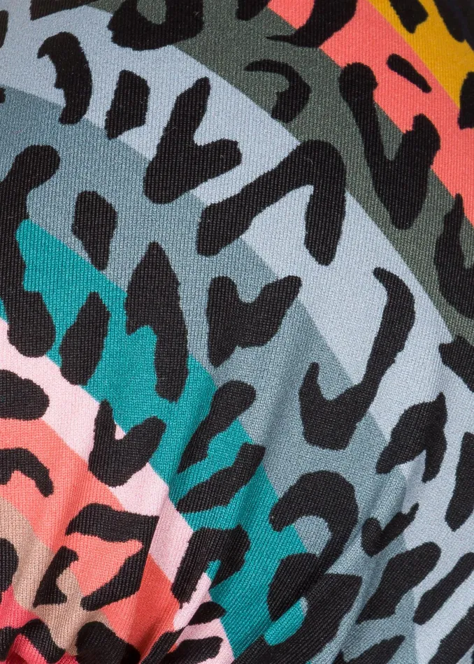 Paul Smith Swimwear Womens Leopard and Swirl039 Print Triangle Bikini Top Multicolour