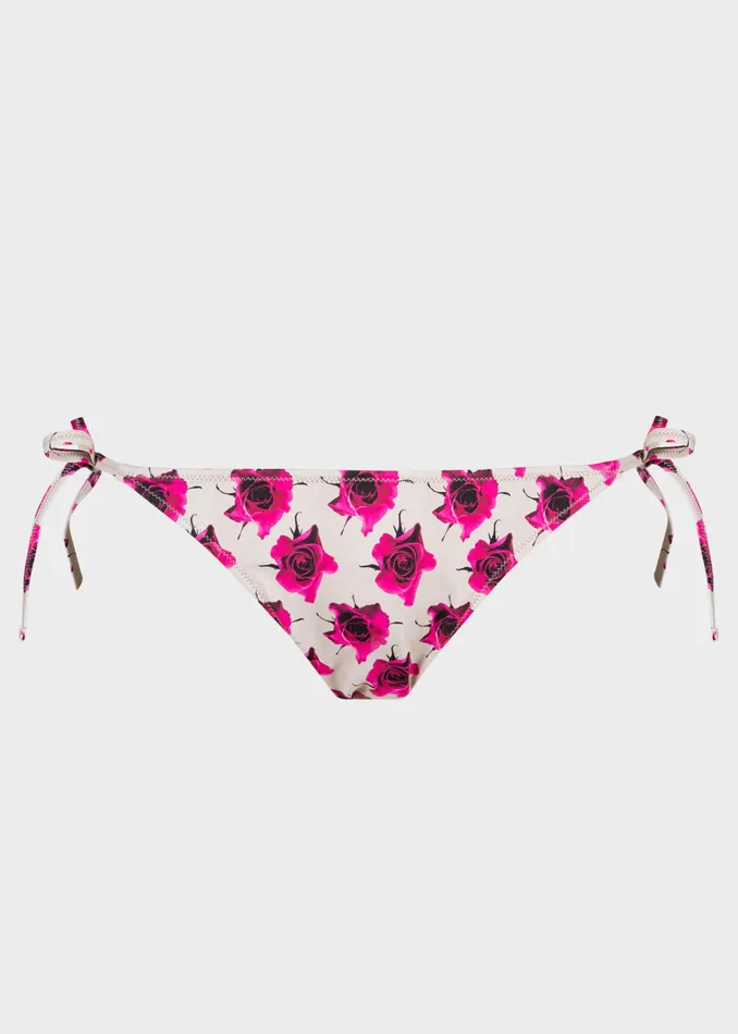 Paul Smith Swimwear Womens Monarch Rose039 Print TieSide Bikini Bottoms Pink