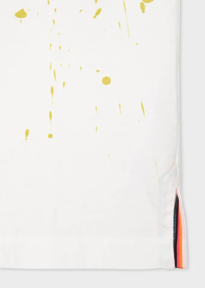 Paul Smith TShirts Womens White 039Paint Splatter039 Print TShirt White