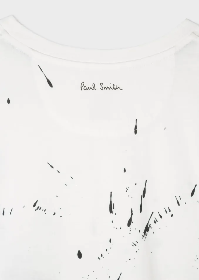 Paul Smith TShirts Womens White 039Paint Splatter039 Print TShirt White