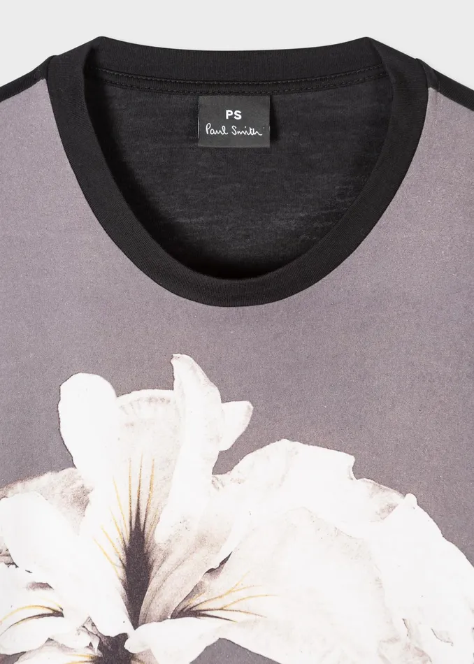 Paul Smith Tops Womens Black 039Iris039 Print LongSleeve TShirt Black