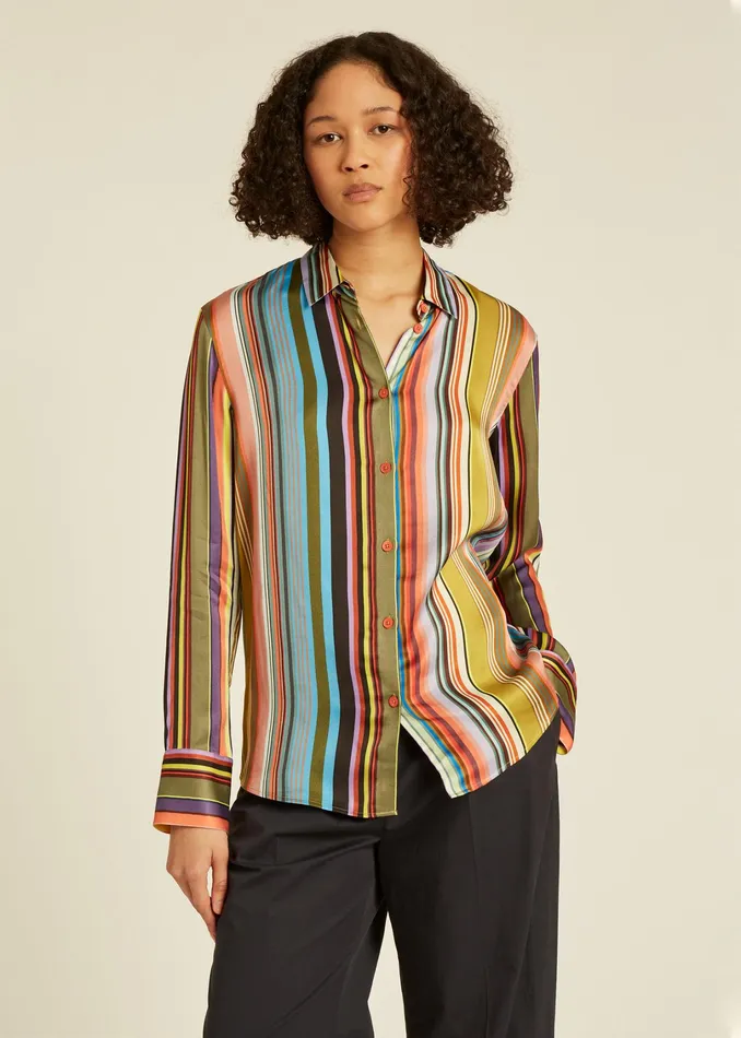 Paul Smith Tops Womens Super Stripe039 Shirt Multicolour