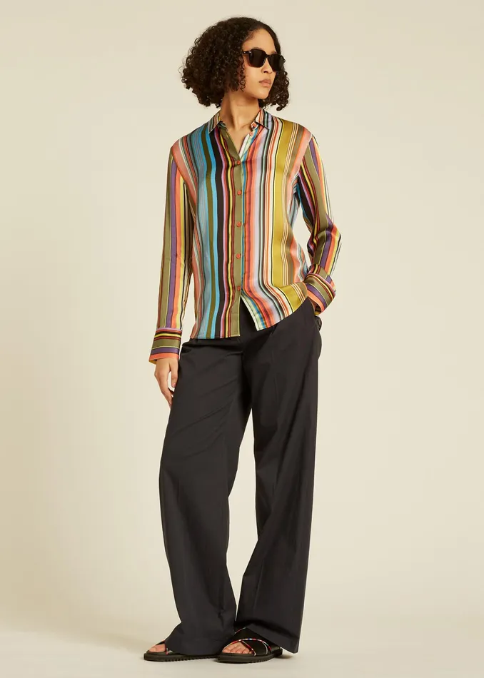 Paul Smith Tops Womens Super Stripe039 Shirt Multicolour