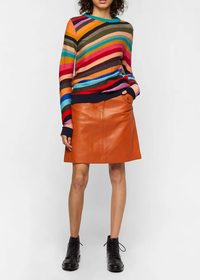 Paul Smith Tops Womens Swirl039 Intarsia Merino Wool Sweater Swirl