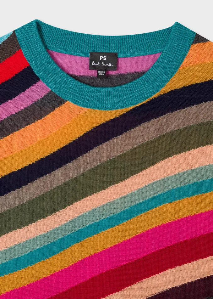 Paul Smith Tops Womens Swirl039 Intarsia Merino Wool Sweater Swirl