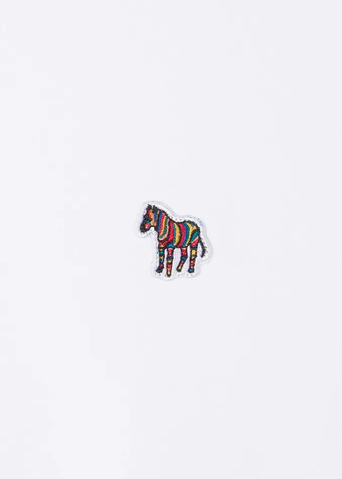 Paul Smith Tops Womens White Zebra Logo Organic Cotton Sweatshirt White